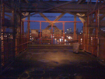 The Williamsburg Bridge at Dawn - photographed on April 27th, 2008 by Michael Pinto